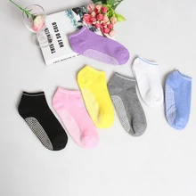 3 пары универсальных носков для йоги, хлопковые Портативные Простые нескользящие спортивные носки, фитнес, Йога, Пилатес, танцевальный балет, захват