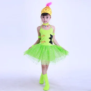 

Children's Xiaohe Elegant Performance Clothes Dancing Performance Clothes Happy Little Bell Drum Stage Clothes Dancing Clothes