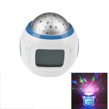 

LED Night Light Projector Lamp Luminaria Light Music Starry Star Snooze Glowing Alarm Clock Kids Room Light for Birthday Gift