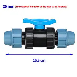 20 мм MDPE компрессионные трубы столярные фитинги с линейным вкл/выкл шаровой клапан