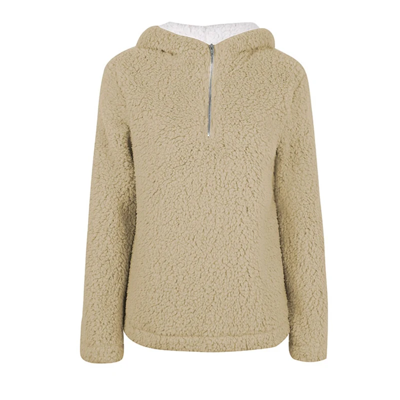 

Fashion Women Winter Hoodie Coat Faux Fur Fleece Casual Loose Warm Autumn Winter Hooded Pullover Tops Outerwear sudadera mujer