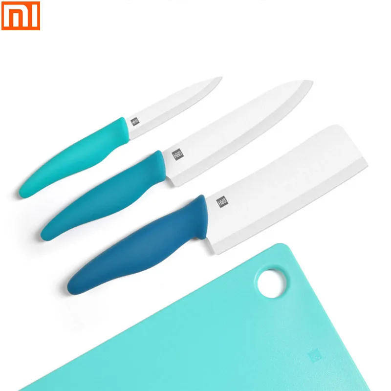 

XIAOMI HUOHOU 4PCS Ceramic Knives with Chopping Board Set 6'' Kitchen Knife 6'' Chef Knife 4'' Fruit Knife Kitchen Accessories