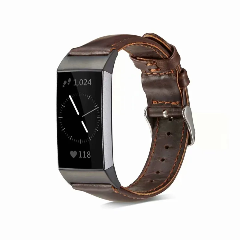 Ремешок на запястье для Fitbit Charge 3 мужской браслет из натуральной кожи Wonwen 2/Charge SE