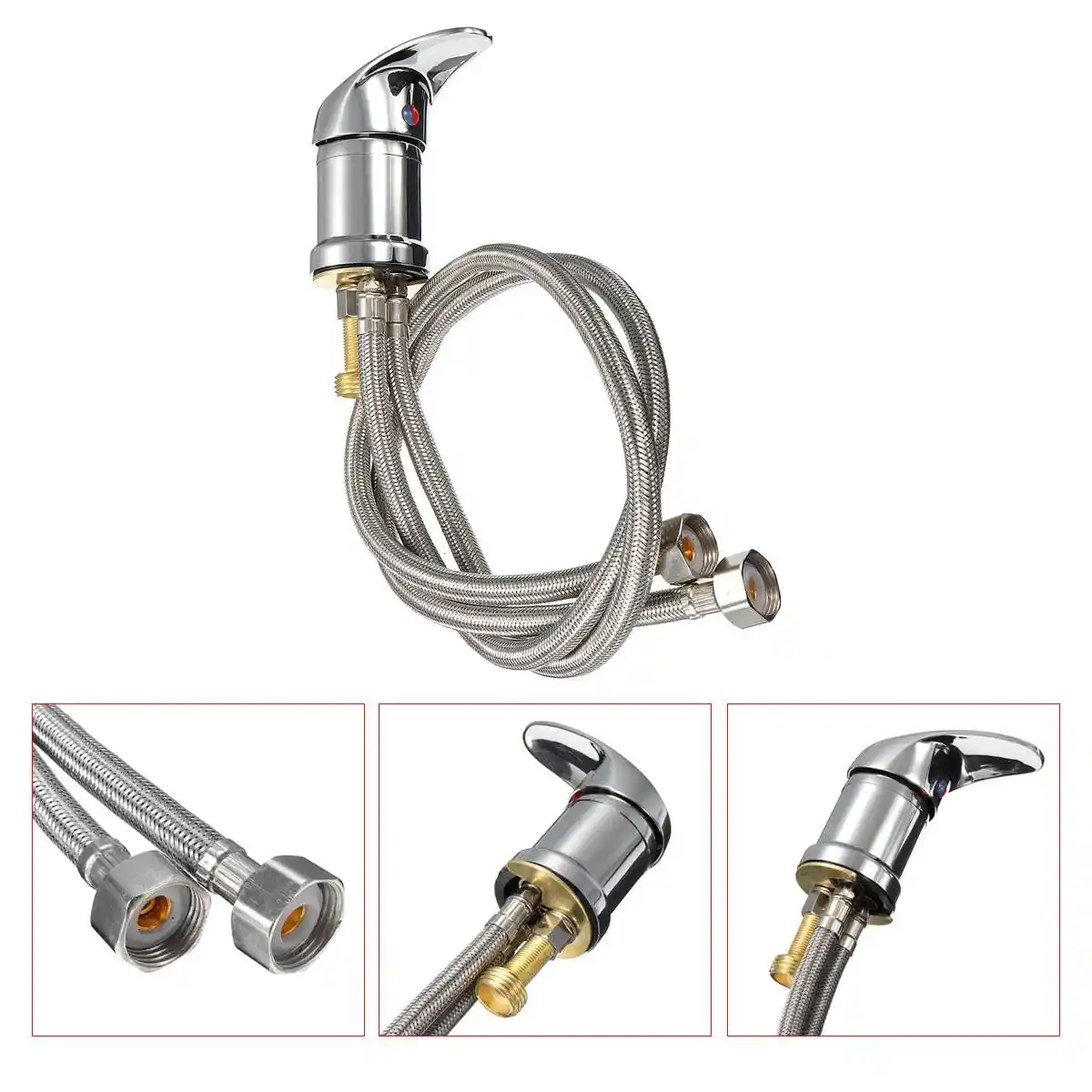 Hot Cold Faucet Spray Hose Replacement Set Spa Beauty Salon