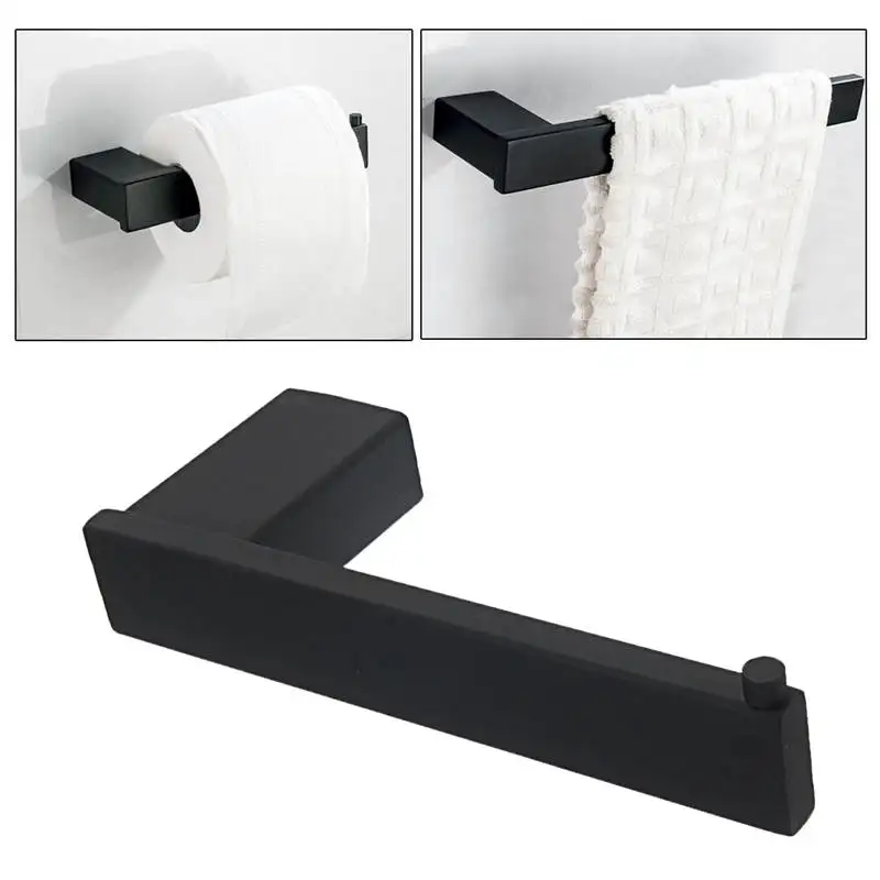 

304 Stainless Steel Toilet Roll Paper Holder with Mounting Kit High Strength and Solid Perfect for Bathroom Kitchen Matt Black