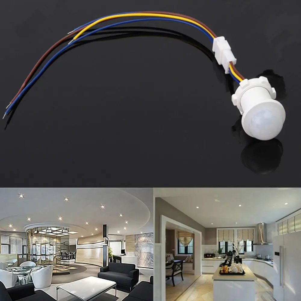 

40mm PIR Infrared Ray Motion Sensor Night Home Outdoor Light Switch Time Delay Adjustable Mode Detector Switching