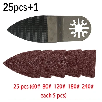 

1PC Finger Sanding Pad +25PCS Sanding Sheet For Multimaster Oscillating Tool New