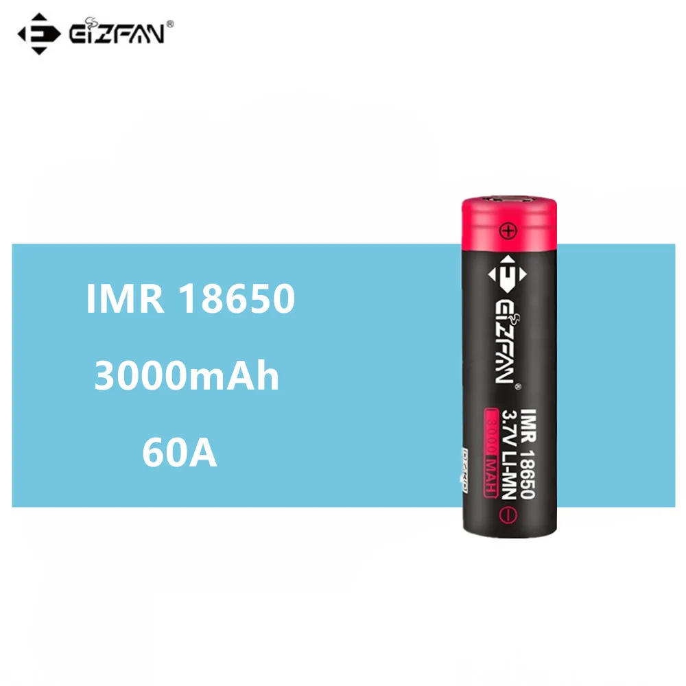 EIZFAN 18650 3000 мАч 60A EFAN аккумуляторная батарея для SMOK Eleaf Vaporesso Wismec Tesla Voopoo Drag Ijoy Kangertech