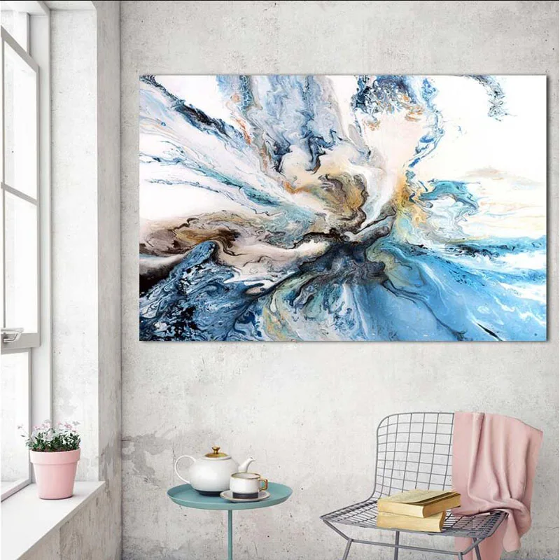 

Large Diy Diamond Painting Colorful Ocean 5D Full Square/Round Mosaic Diamond Embroidery Abstract Wall Pictures for Living Room