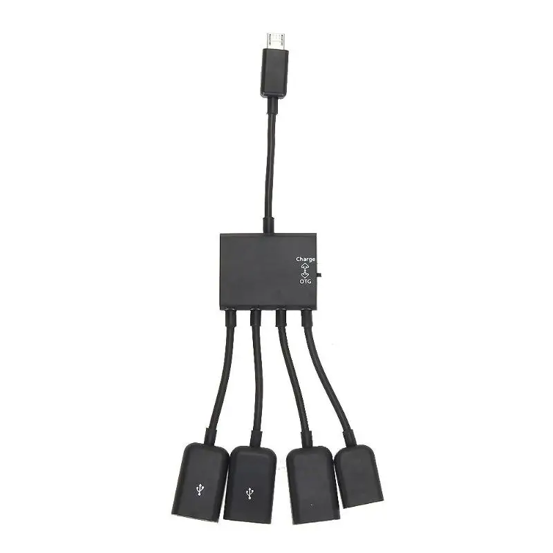 4 Ports Micro USB Power Charging Splitter HUB Cable Wire OTG HUB USB Charger Cord Data Sync