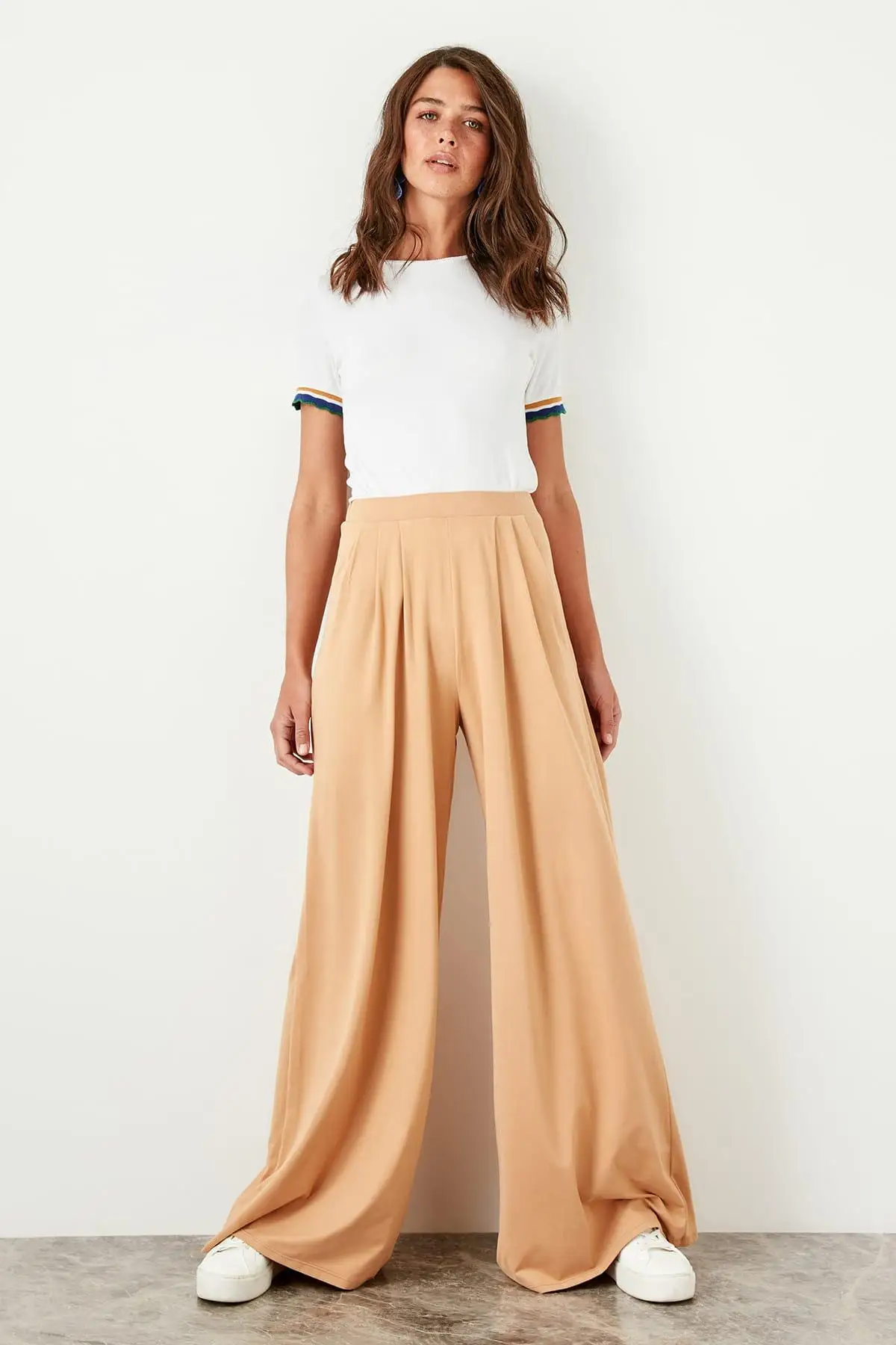 Trendyol Camel Bol Cutout Knitted Pants TWOSS19DU0155 | Женская одежда
