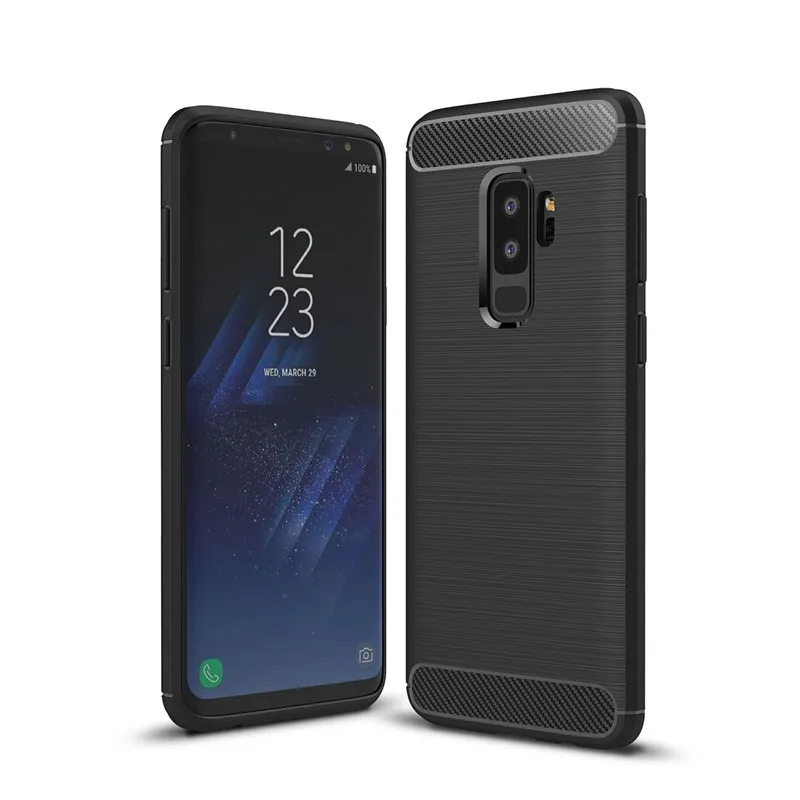 Для Samsung Galaxy S9 S8 Plus S7 Edge S6 Роскошный чехол из углеродного волокна ТПУ силиконовый