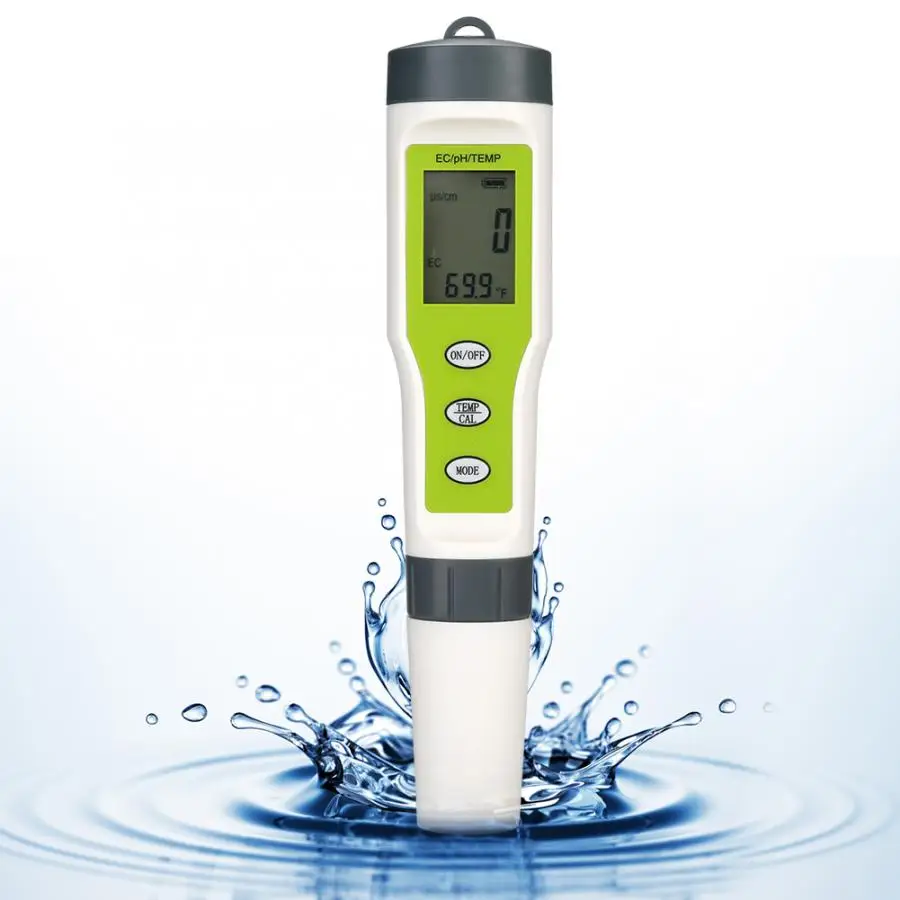 

3 in 1 Water Meter Purity Test Pen Portable Digital EC PH TEMP Water Meter Counter Quality Tester Purity Test Pen