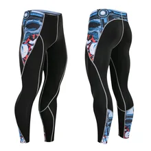 Компрессионные колготки для бега мужские Леггинсы для тренировок с принтом Леггинсы для мужчин спортивная одежда для фитнеса одежда для спортзала быстросохнущие брюки для серфинга