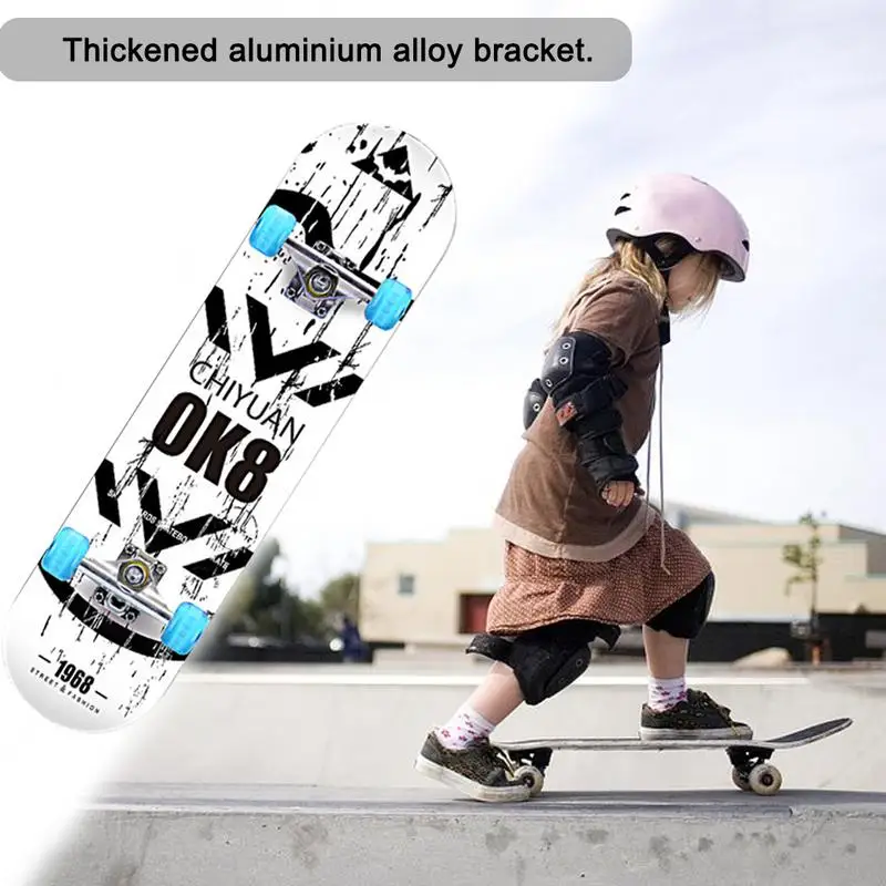 31.5 Inch Maple Deck 4 Wheels Illuminated Pulley Highway Slide Dancing Longboard Deck Street Road Longboard Skate For Youths