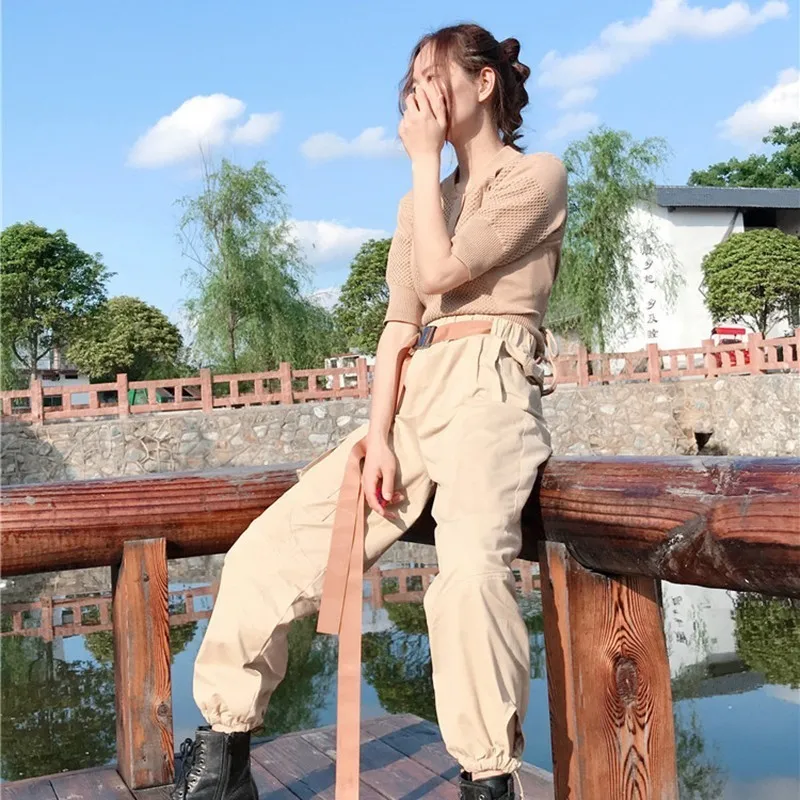 TWOTWINSTYLE Повседневный Однотонный женский костюм с бретелькой через шею коротким