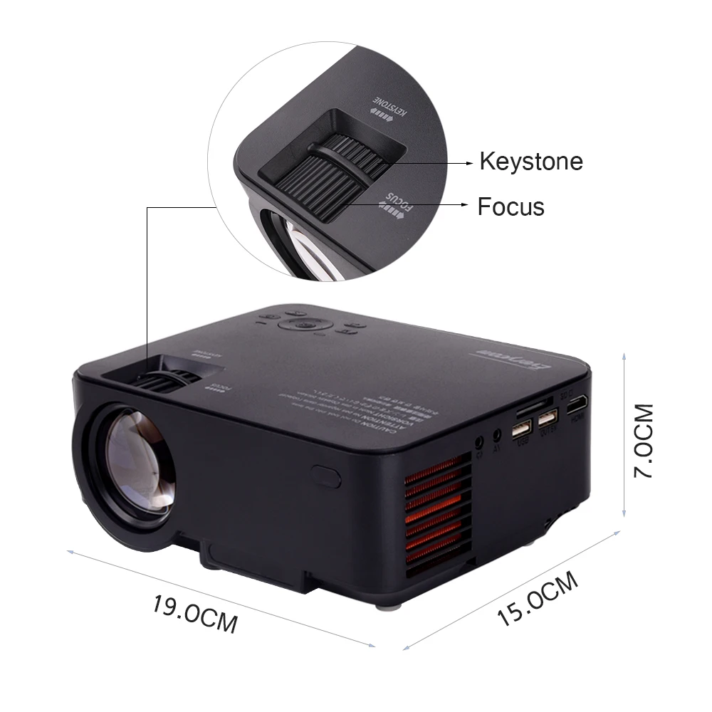 Everycom T20 LED المحمولة HD المسرح المنزلي متعاطي المخدرات Proyector جهاز عرض صغير (اختياري السلكية مزامنة عرض لباد فون الهاتف الذكي
