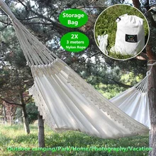 Гамак для путешествий, кружевной, для улицы, москитная сетка, парашют, гамак, для кемпинга, подвесной, для сна, качели, портативный, двойной стул, Hamac, белый