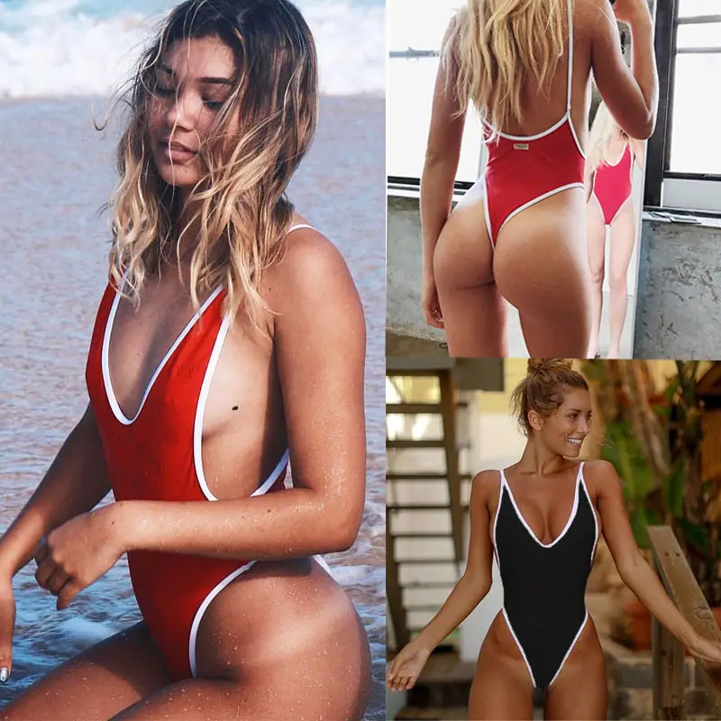 

Sexy Womens Backless One Piece Monokini Swimwear Beachwear Push Up Swimsuit