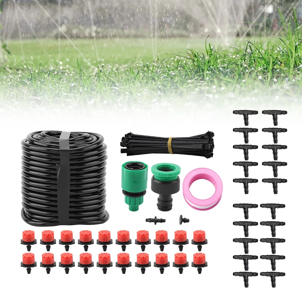 

5/10/15/20/25M Garden Hose Drip Sprinkler Irrigation System Water saving Automatic Greenhouse Garden Watering System