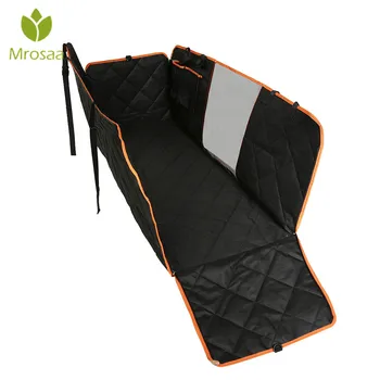 

Dog Carriers Waterproof Rear Back Car Backseat Cover Mat with Safety Barrier Waterproof Seat Cover Pet Hammock Cushion Protector