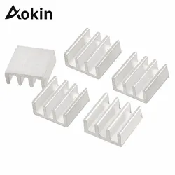 Aokin – dissipateur thermique en aluminium, puce électronique, ailette de refroidissement, dissipateur thermique, pour disque dur, RAM, CPU,GPU, dissipation thermique, 20 pièces 