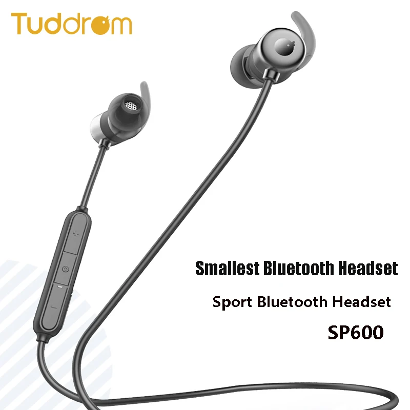 Новый маленький tudrom Спорт Bluetooth гарнитура SP600 IPX5 Водонепроницаемый CSR BT4.1 Mic