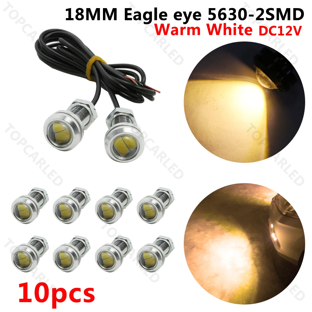 10/12/20/50 шт. 18 мм крючке светодио дный DRL 5630 2 SMD Габаритные огни автомобильный работы