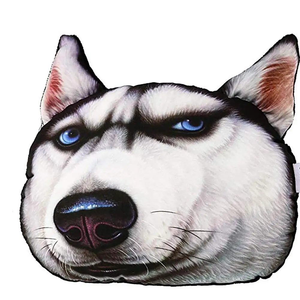 

Car Headrest Husky Dog 3D Animal Car Headrest 30*25cm Wholesale Purchasing