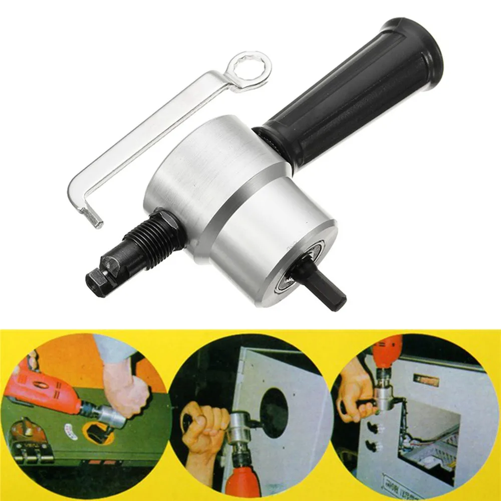 

Nibble Metal Cutting Double Head Sheet Nibbler Saw Cutter Tool Drill Attachment Free Cutting Tool Nibbler Sheet Metal Cut