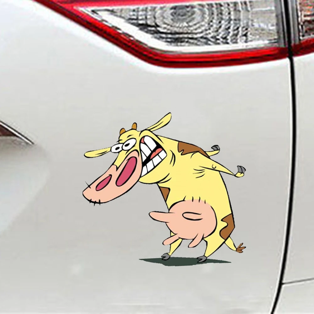 US $2 7 OFF Tua Sapi Dan Ayam Kartun Kereta Bagasi Skateboard Notebook Stiker Vinyl Aksesoris Mobil Mobil Stiker Mobil & Sepeda Motor AliExpress