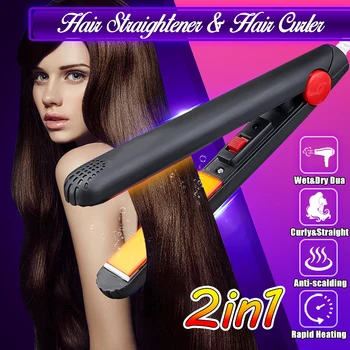 

110-220V Mini Ceramic Electronic Hair Straightener,Curling Iron Chapinha Straightening Corrugated Irons Hair Styling Tools