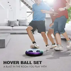 Детский Крытый Hover светодио дный свет с поролоновым бампером мяч воздушный футбольный диск световая подвеска 4 x AA батареи не включены