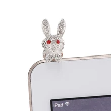 Гарнитура Пылезащитная заглушка для 3,5 мм наушников порт пылезащитные заглушки милого элегантного кролика форма Анти Пыль Наушники разъем для телефона