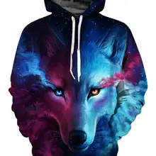 Толстовка с 3D принтом волка для мужчин и женщин, крутая Повседневная Толстовка на весну и осень, Модный пуловер с капюшоном, топы, бейсбольный костюм, Джерси