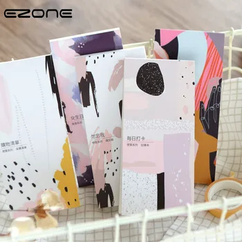 

EZONE Memo Pad Notebook Coloured Sticky Note Creative Simple Pattern Daily Plan Memorandum Index Paper Student Office Stationery