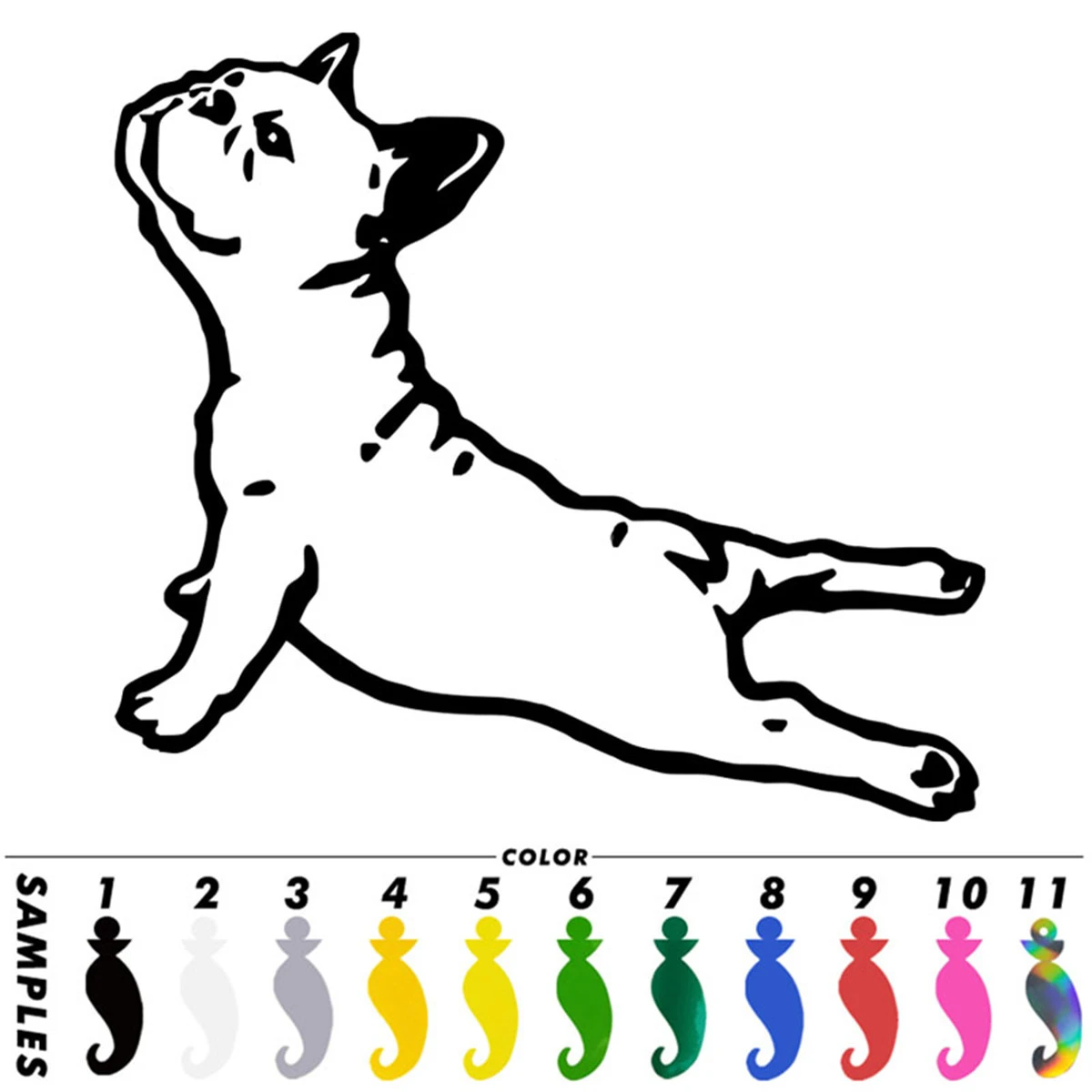 France Bulldog Animal Etiqueta Do Carro Cao De Estimacao Dos Desenhos Animados Car Styling Parede Inicio Porta Janela De Vidro Vinil Laptop Preto 12 8 Centimetros X 11 5 Cm Vinyl Black Laptop Vinylcar Sticker