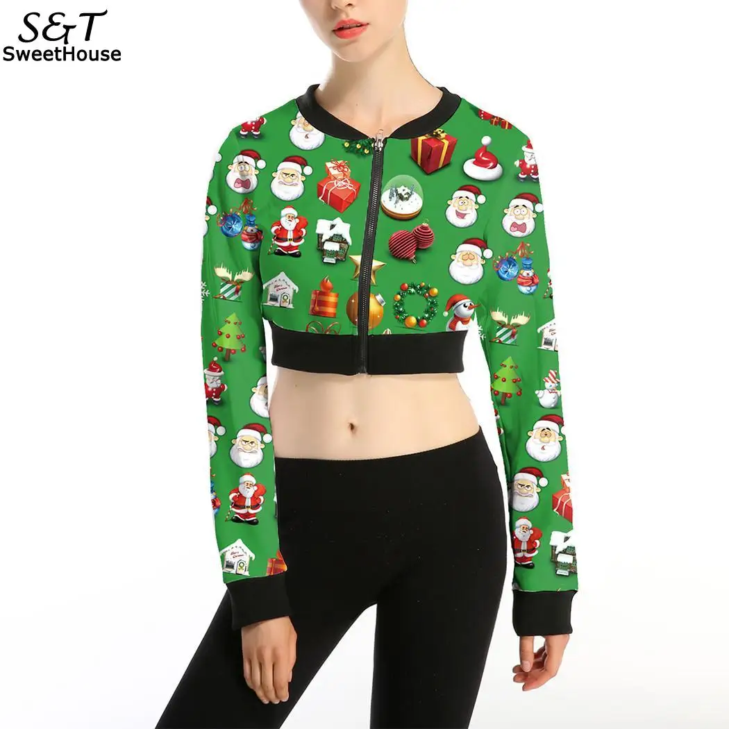 Coat Causal Women Waist Short Christmas Casual Sleeve Jacket High Front