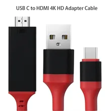 Тип C кабель HDMI кабель-Переходник USB C на HDMI портом Thunderbolt 3 для samsung Galaxy S9 S8 плюс note8 huawei Коврики 10Pro P20 USB-C 4 K HDMI адаптер
