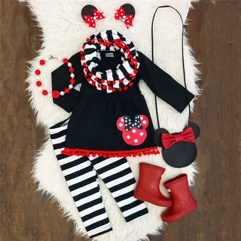 Christmas thanksgiving Fall/winter 2 pieces baby girls children outfits Cartoon Striped pant pom pom boutique clothing autumn thanksgiving fall winter baby girls brown orange turkey outfits polka dot pant clothes ruffle boutique match accessories
