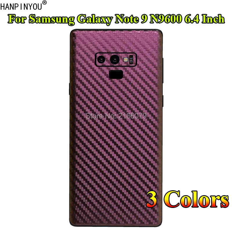 

For Samsung Galaxy Note 9 Note9 N9600 6.4" 3D Gradient Carbon Fiber Full Back Cover Decal Skin Phone Protective Sticker