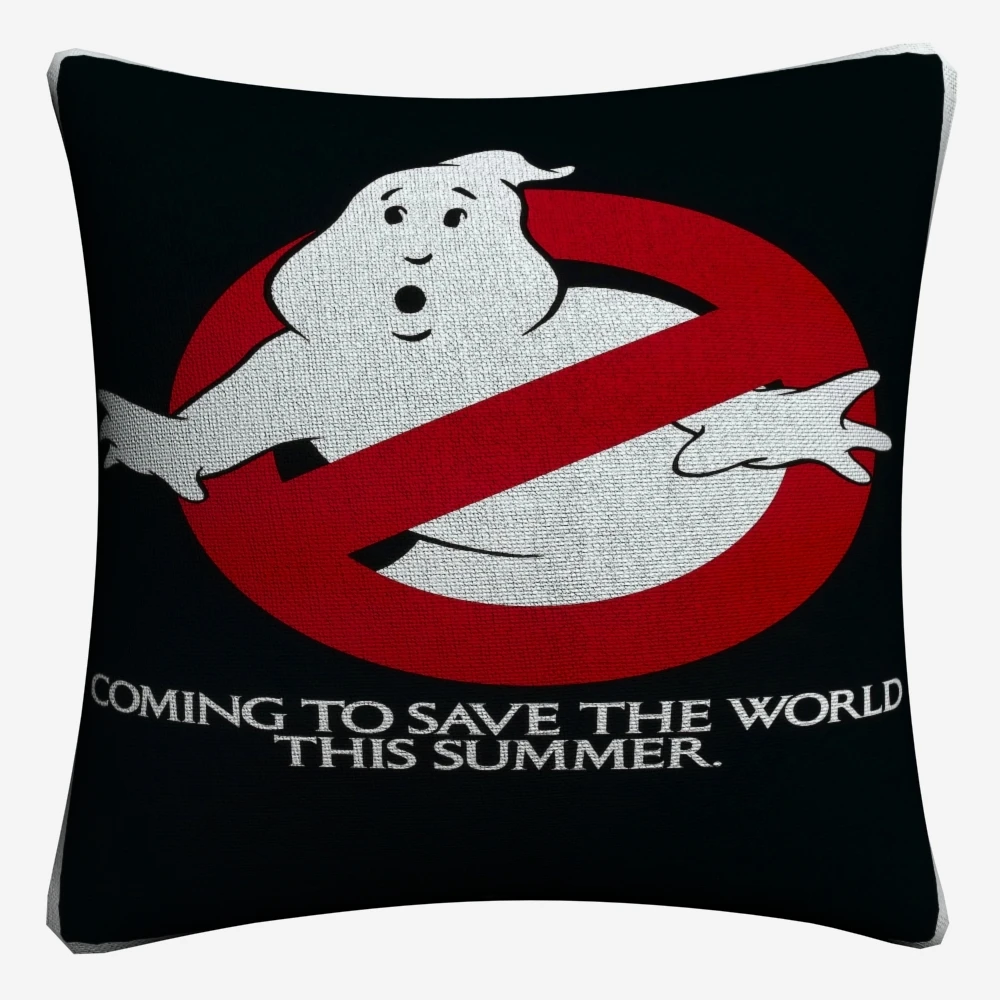 Ghostbusters классика декоративная льняная Наволочка на подушку размером 45*45 см