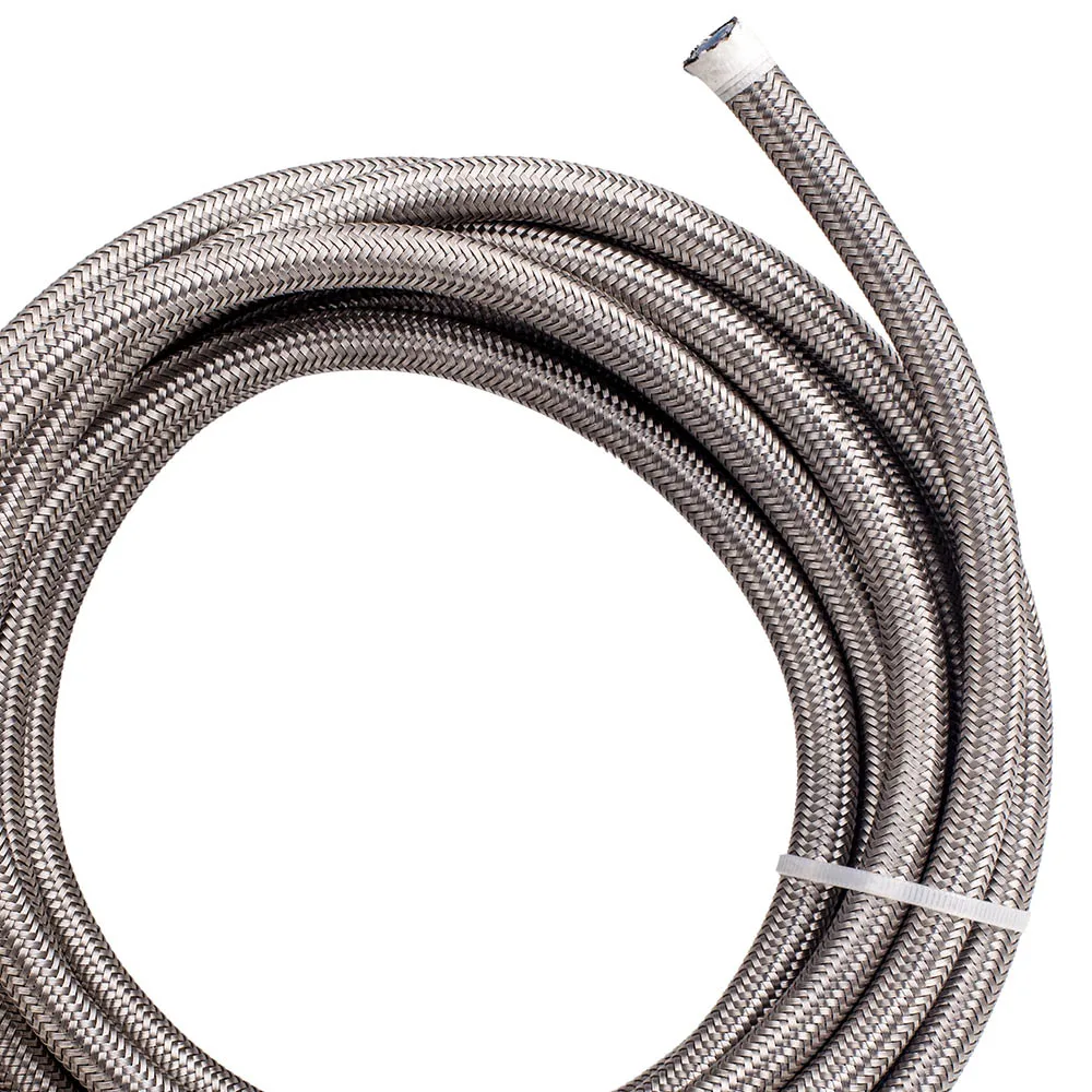 20FT AN6 тефлоновая нержавеющая сталь PTFE E85 топливо 10 фитинги шланг Конец 20 футов| |