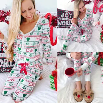 

Kids Adult Christmas Pajamas Set Family Matching Pyjamas Sleepwear Nightwear