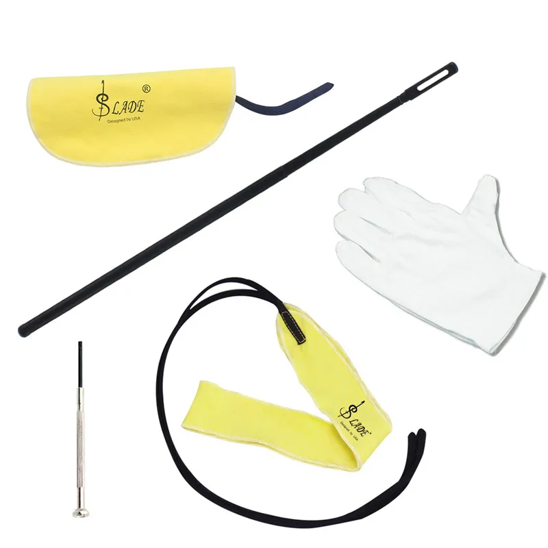 

SLADE 5PCS Flute Saxophone Cleaning Repair Kit Professional Maintenance Woodwind Instruments Accessories Cleaning Tool Set Light