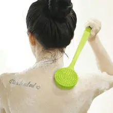 Мягкая силиконовая купальная щетка для тела, длинная ручка, щетка для ванны и душа, скраб для тела, Очищающий скраб для спины, очиститель кожи