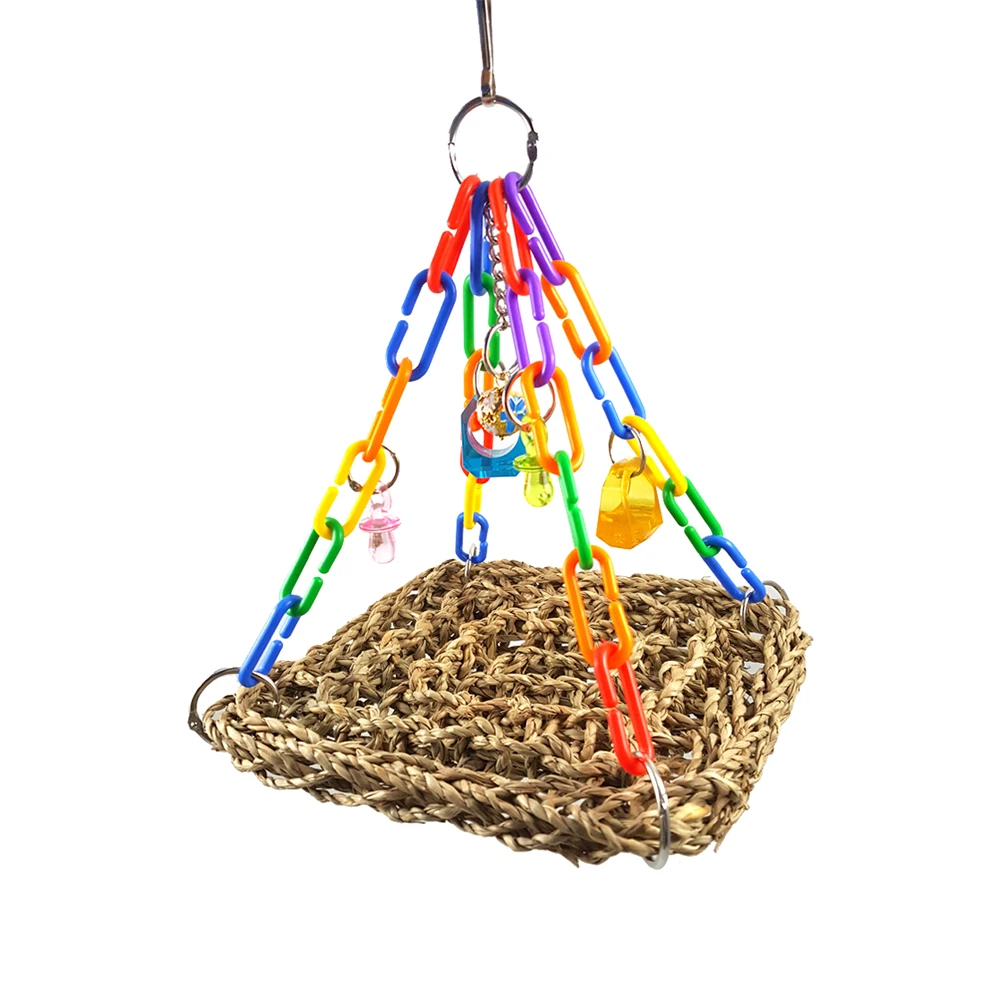 Colorful Rainbow Hanging Parrot Bird Swing Queerks™
