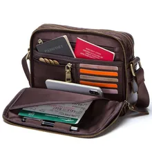 Новая мужская сумка через плечо из натуральной кожи, маленькие мужские сумки через плечо, мужские кожаные сумки