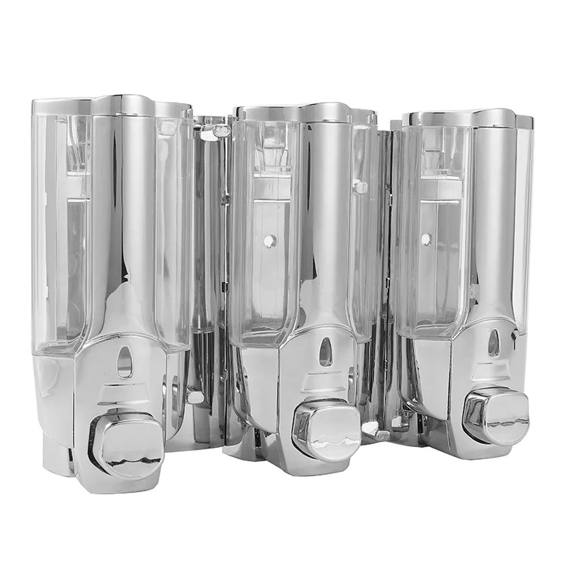 Wall Mounted KC-DK03 Three Chamber Dispenser Lotion Liquid Soap Dispenser Set Shampoo Shower Bottle for Bathroom Kitchen Wall Mounted KC-DK03 Three Chamber Dispenser Lotion Liquid Soap Dispenser Set Shampoo Shower Bottle for Bathroom Kitchen