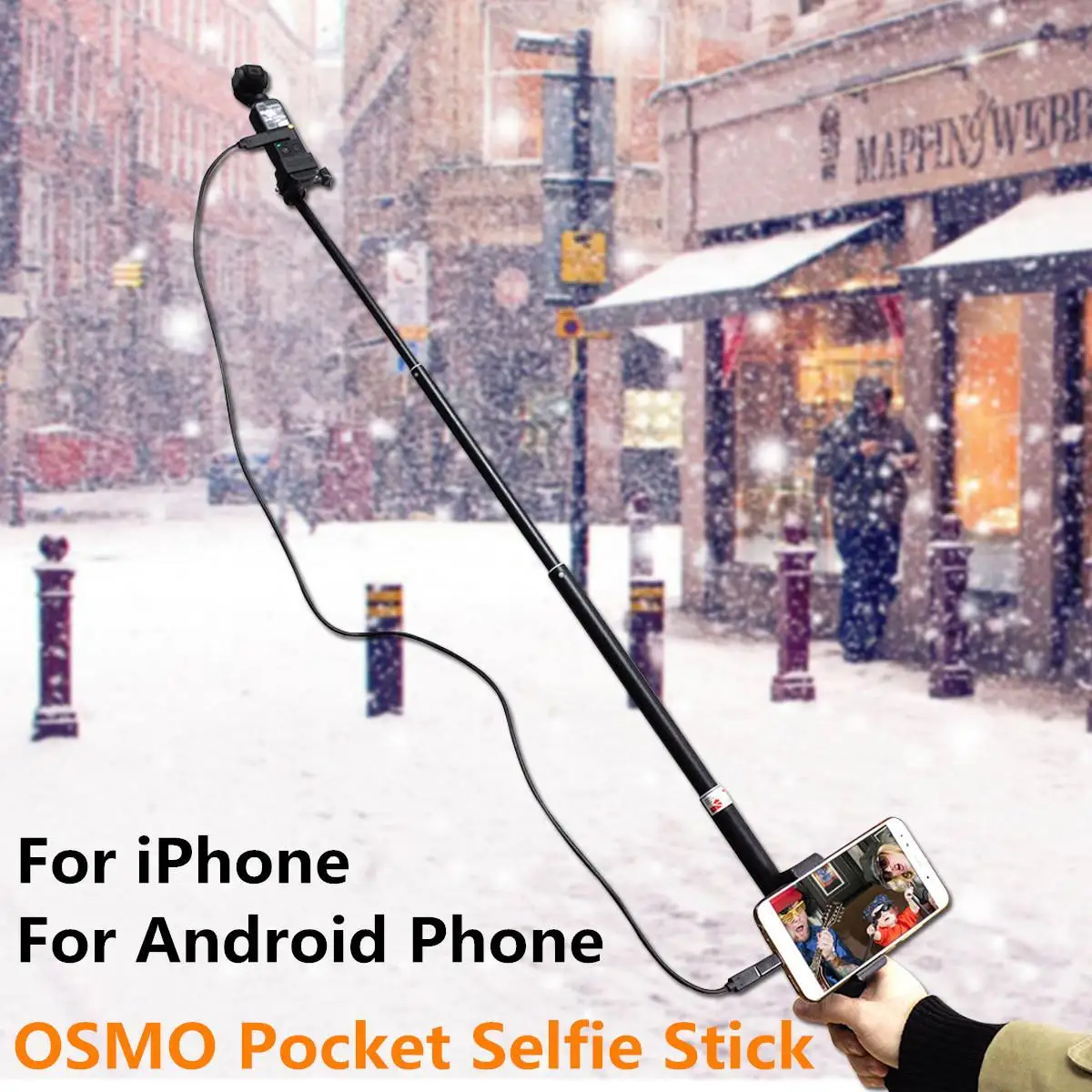 

Telescopic Selfie Stick Tripod Type-C Extension Accessories Set For DJI OSMO POCKETs Camera for iPhone For Android